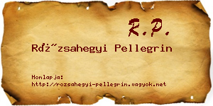 Rózsahegyi Pellegrin névjegykártya